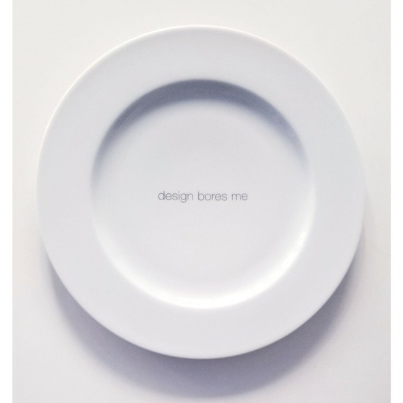 YVES DESHOULIERES FRANCE "DESIGN BORES ME" FINE CHINA LIMOGES PORCELAIN PLATE - Picture 2 of 9